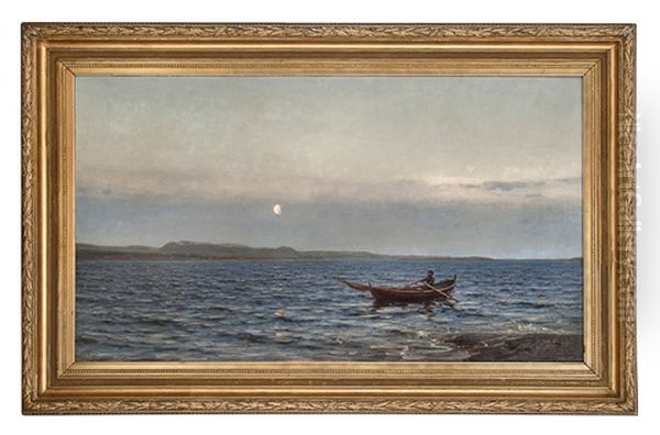 At Dawn Oil Painting by Amaldus Clarin Nielsen