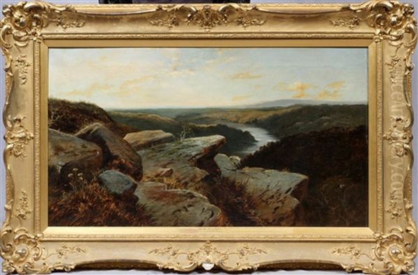On The Trent Oil Painting by Edmund John Niemann