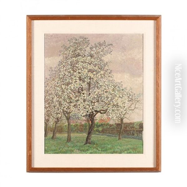 Blossoming Tree Oil Painting by Jakob Nieweg