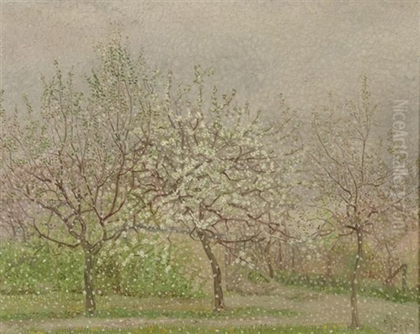 Blossoming Tree Oil Painting by Jakob Nieweg