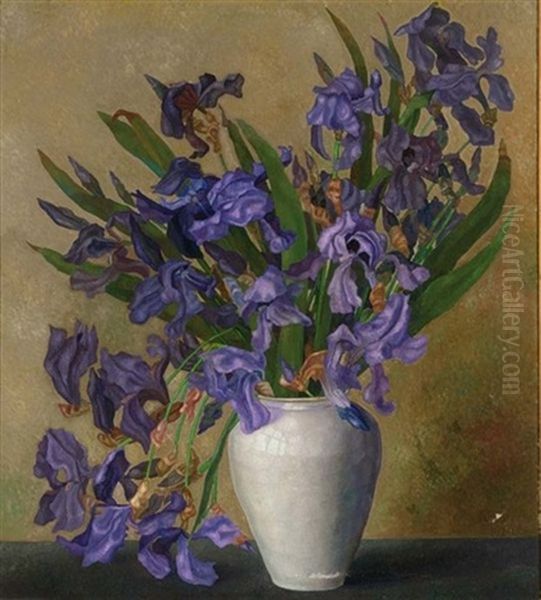 Irissen Oil Painting by Jakob Nieweg