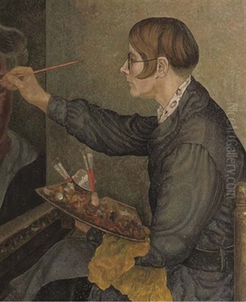 Portret Charley Toorop Oil Painting by Jakob Nieweg