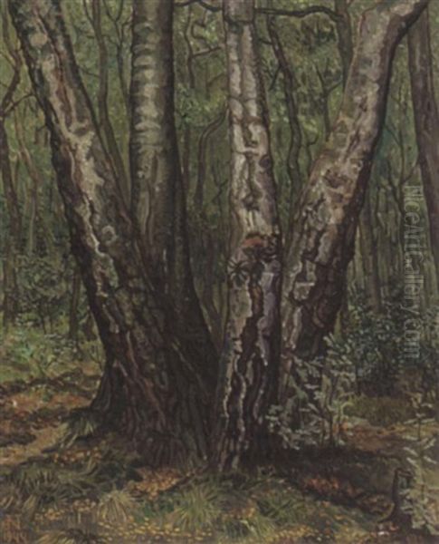 Forest Landscape Oil Painting by Jakob Nieweg