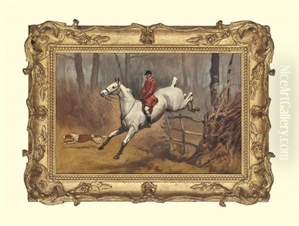 The Jump Oil Painting by Basil J. Nightingale