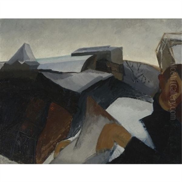 The Roofer Oil Painting by Salomon B. Nikritin