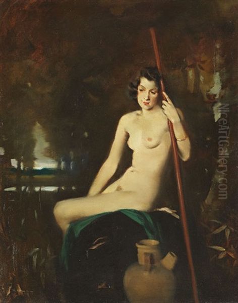 Waldnymphe Oil Painting by Rudolf Nissl