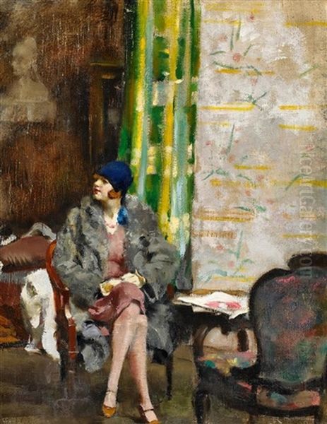 Der Blaue Hut Oil Painting by Rudolf Nissl