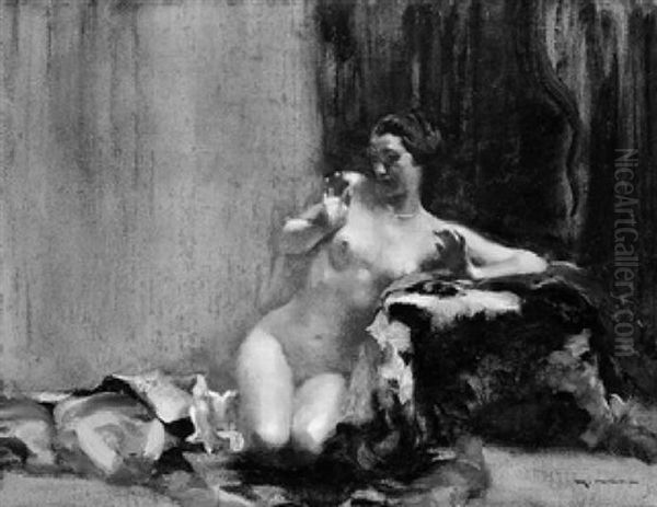 Abwehr Oil Painting by Rudolf Nissl