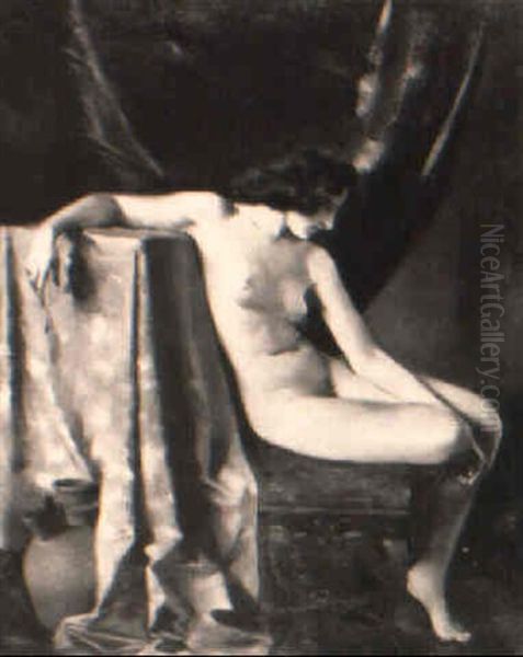 Ruhendes Madchen Oil Painting by Rudolf Nissl