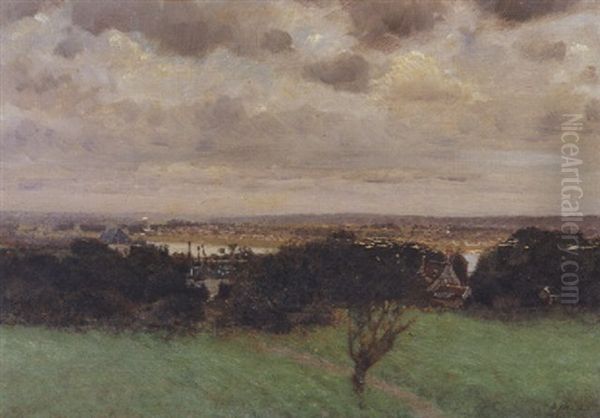 Vue De La Seine A Saint-germain-en-laye Oil Painting by Giuseppe de Nittis