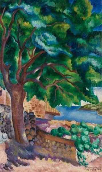 Gurzuf Landscape Oil Painting by Ignati Ignatevich Nivinsky