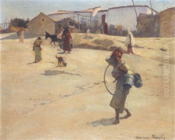 Les Porteuses D'eau Oil Painting by Francisque Noailly