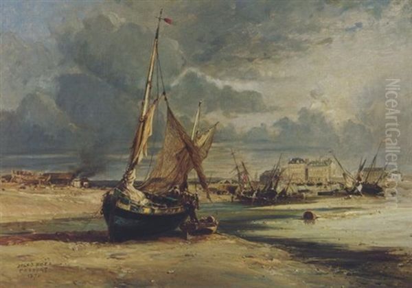 Treport Oil Painting by Jules Achille Noel