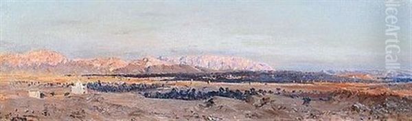 Oasis De Biskra Oil Painting by Maxime Noire