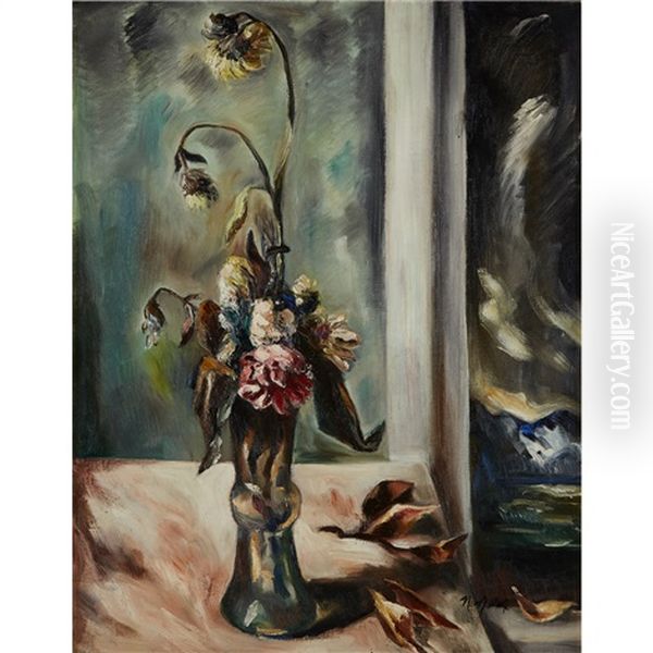 Yellow Flowers Oil Painting by Bror Julius Olsson Nordfeldt