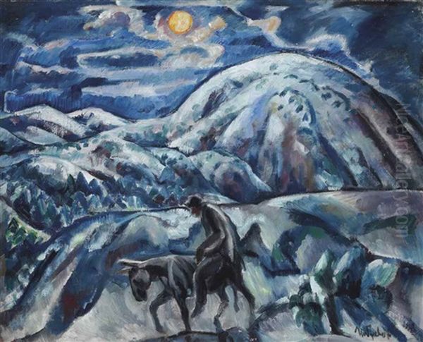 Summer Dusk (solitude) Oil Painting by Bror Julius Olsson Nordfeldt