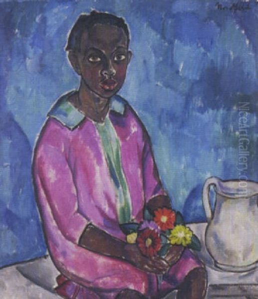 Mary Louise Oil Painting by Bror Julius Olsson Nordfeldt