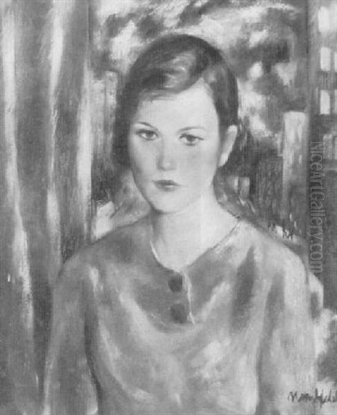 Young Girl Oil Painting by Bror Julius Olsson Nordfeldt