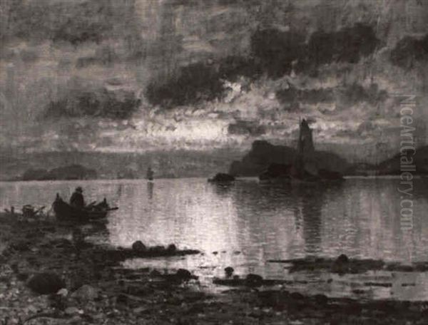 Nordische Kustenlandschaft Oil Painting by Adelsteen Normann