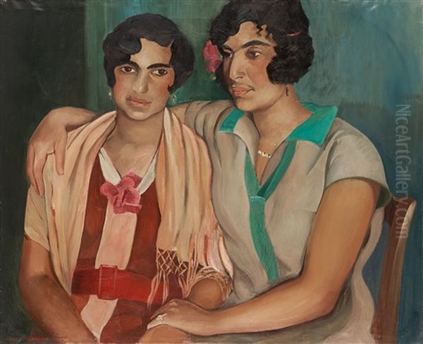 Friends Oil Painting by Hans Norsbo