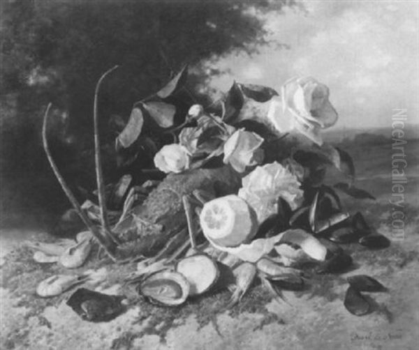 Nature Morte Oil Painting by David Emile Joseph de Noter