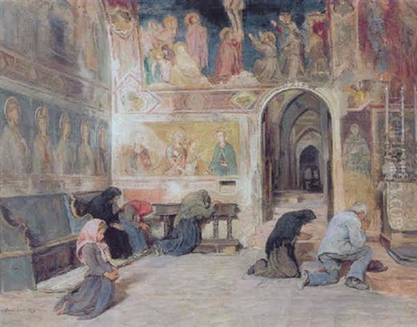 The Church Of St. Francis, Assisi Oil Painting by Elizabeth Nourse