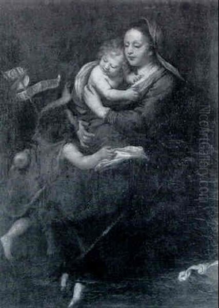 La Vierge A L'enfant Et Saint Jean Baptiste Oil Painting by Carlo Francesco Nuvolone