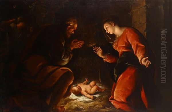 The Adoration Oil Painting by Giuseppe Nuvolone
