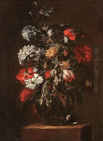 Florero Oil Painting by Mario Nuzzi Mario Dei Fiori