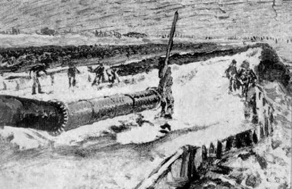 Aanleg Van Een Oliepijpleiding Oil Painting by Dirk Nyland