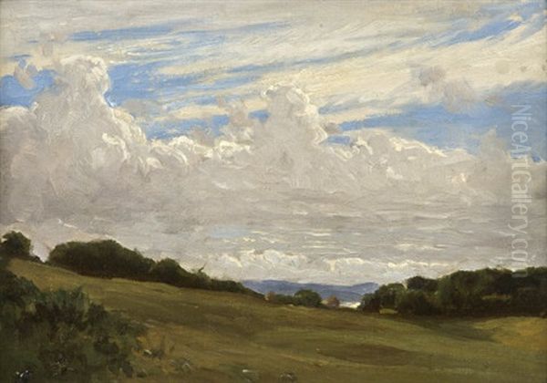 Above The Shannon Oil Painting by Dermod William O'Brien