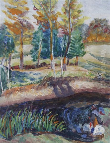 River Landscape Oil Painting by Renee O'Conor (Honta)
