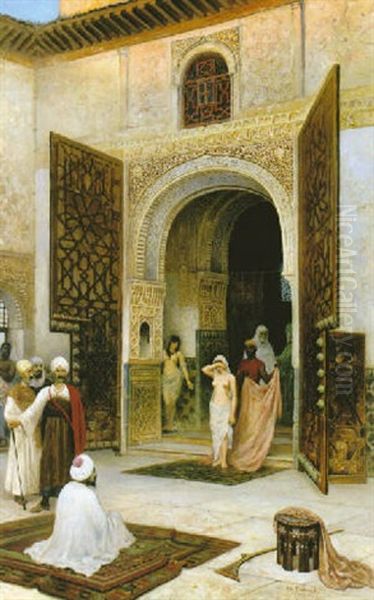 Orientalisk Palatsinterior Oil Painting by Frans Wilhelm Odelmark