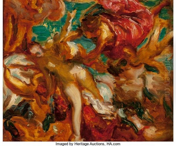After Titian Oil Painting by George F. Of