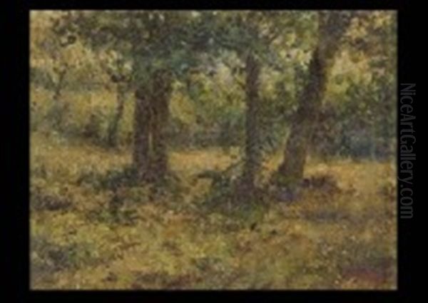 Shadow In The Forest Oil Painting by Saburosuke Okada