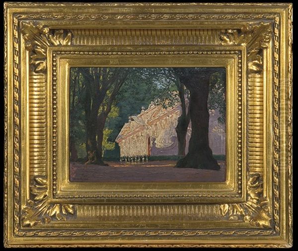 In Villa Borghese Gardens Oil Painting by Edward Okun