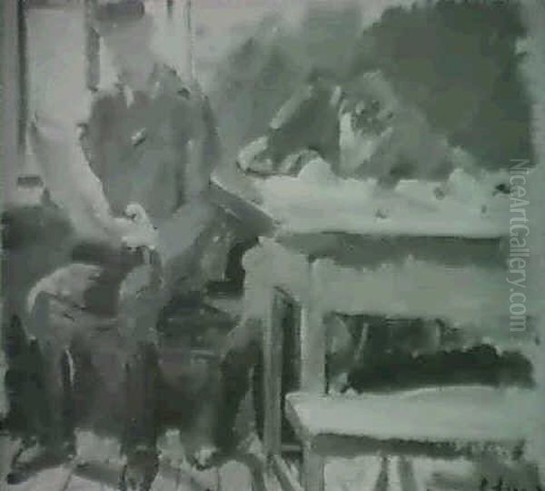 Zwei Soldaten Oil Painting by Hans (Johann Wilhelm) Olde