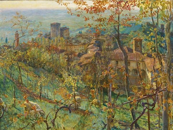 Late Autumn, Asolo Oil Painting by Herbert Arnould Olivier