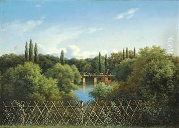 Udsigt Fra Schacks Bastion Mod Broen Foran Vesterport Oil Painting by Peter Olsted
