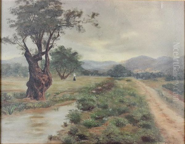 A Gray Day Oil Painting by Julian Onderdonk