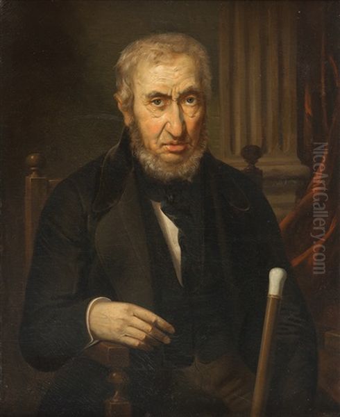 Portrat Lionel Nathan De Rothschild Oil Painting by Moritz Daniel Oppenheim