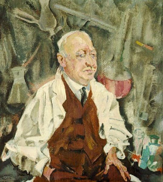 Bildnis Martin Hahn Oil Painting by Max, Mopp Oppenheimer