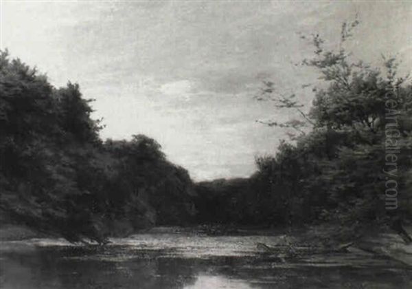 Paysage Oil Painting by Willem Johannes Oppenoorth