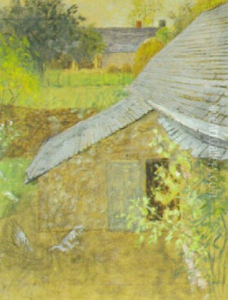 Le Toit Du Poulailler Oil Painting by Marthe Orant