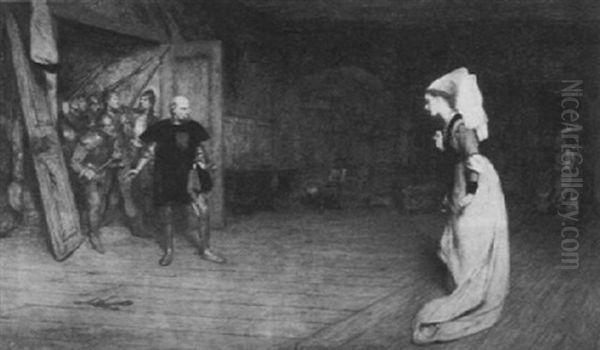 Talbot And The Countess Of Auvergne Oil Painting by Sir William Quiller Orchardson