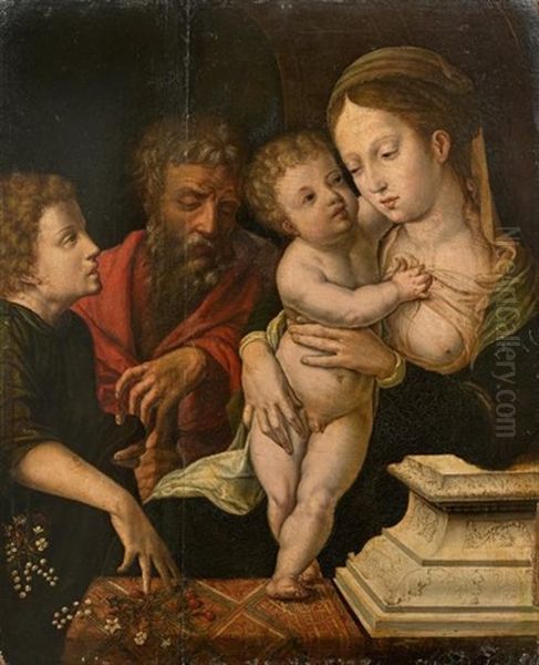 La Sainte Famille Oil Painting by Bernaert (Barend) van Orley