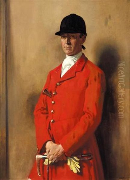 Portrait Of Captain Marshall Roberts, Master Of The South Notts Foxhounds Oil Painting by Sir William Orpen