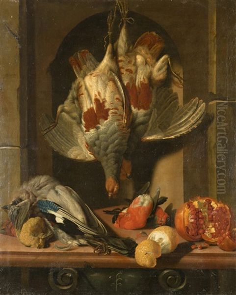 Stillleben Mit Auerhahnen Oil Painting by Georgius van Os