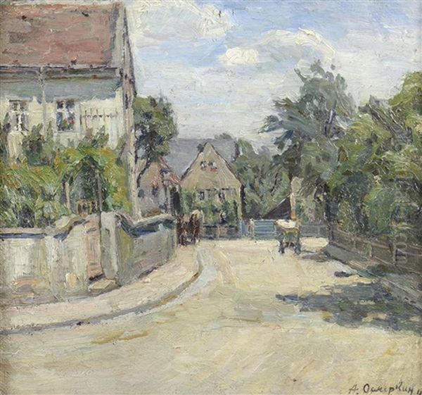Route De Campagne A Odessa Oil Painting by Alexandr Aleksandrovich Osmerkin