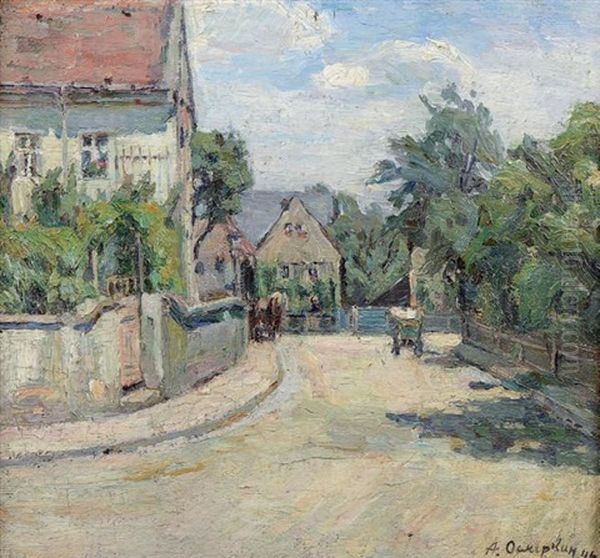 Route De Campagne A Odessa Oil Painting by Alexandr Aleksandrovich Osmerkin